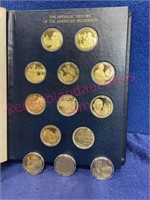 (13)Franklin Mint Sterling medallions (24k plated)