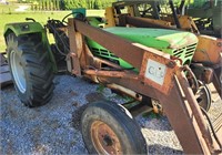 Deutz 70hp tractor w/front loader, Spear, bucket