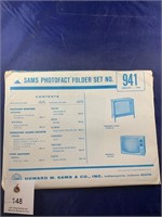 Vintage Sams Photofact Folder No 941 TVs