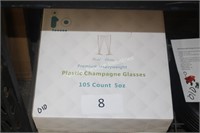 105ct plastic champagne glasses