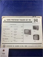 Vintage Sams Photofact Folder No 940 TVs