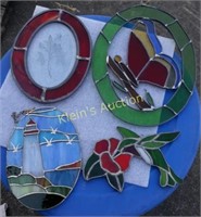 Stained Glass Lot Of 4