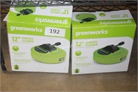 2 greenworks 12” surface cleaners