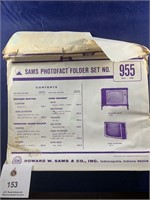 Vintage Sams Photofact Folder No 955 TVs