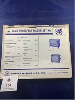 Vintage Sams Photofact Folder No 949 TVs