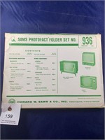 Vintage Sams Photofact Folder No 936 TVs