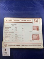 Vintage Sams Photofact Folder No 937 TVs