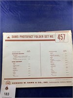 Vintage Sams Photofact Folder No 457