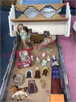 Southwestern figurines & wall shelf