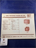 Vintage Sams Photofact Folder No 907 TVs