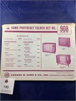 Vintage Sams Photofact Folder No 908 TVs