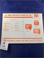 Vintage Sams Photofact Folder No 904 TVs