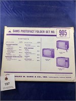 Vintage Sams Photofact Folder No 905 TVs