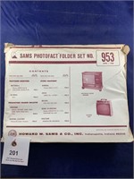 Vintage Sams Photofact Folder No 953 TVs