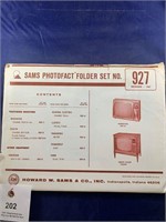 Vintage Sams Photofact Folder No 927 TVs