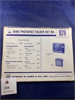 Vintage Sams Photofact Folder No 929 TVs