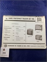 Vintage Sams Photofact Folder No 930 TVs