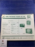 Vintage Sams Photofact Folder No 932 TVs