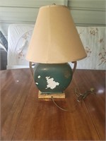 Green Lamp Base with Shade