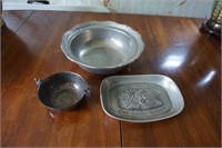 Collection of Pewter and Silver Plate