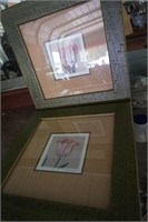 Pair of Framed and Matted Tulips