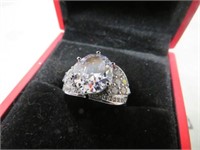 NEW WHITE SAPPHIRE SIZE 7 RING STAMPED 925