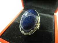 NEW LAPIS LAZULI SIZE 7 RING STAMPED 925