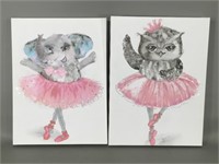 Two 12"x16" Canvas Prints -Ballerinas