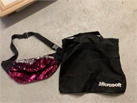 Sequined Fanny pack and small carry bag