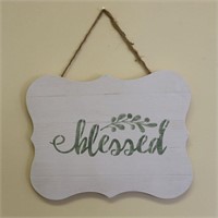 Wooden "Blessed" Plaque