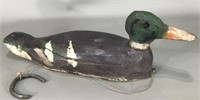 Old Wooden Duck Decoy -Primitive Folk Art