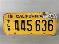 1949 California Trailer License Plate