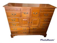 Vintage Keller Oak 14 Drawer Dresser