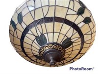Tiffany Style Round Stained Glass Chandelier