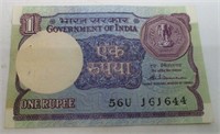 India 1 Rupee Bank Note