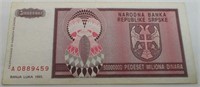 1993 Bosnia 50,000,000 Dinare Bank Note