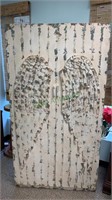 Tall wardrobe with angel wing doors, large carved