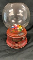 Antique glass top gum ball machine Manufactured