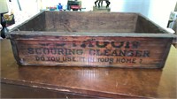 Antique wood storage crate -  Scouring Cleanser