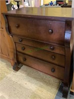 Nice antique 4 drawer tall dresser - empire