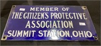 Antique porcelain sign - Member of the Citizens