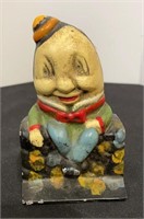 Antique Humpty Dumpty cast-iron coin bank