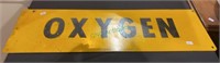 Vintage sign - oxygen - measures 26 x 8(1608)