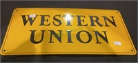 Vintage porcelain sign - Western Union - measures