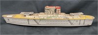 Vintage tin battleship toy - USS Washington - made