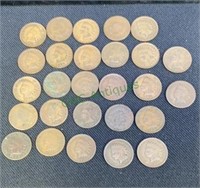 Coins - lot of 27 Indian head coins -