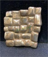 Sterling silver brick style pin(1608)