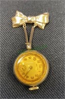 Vintage Winston gold plated hanging Swiss