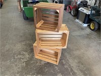 3 WOODEN CRATES