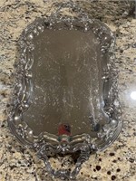 Large Silverplate Serving Platter Footed